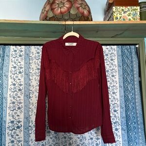 Idyllwind Fringe Crinle blouse, NWT
